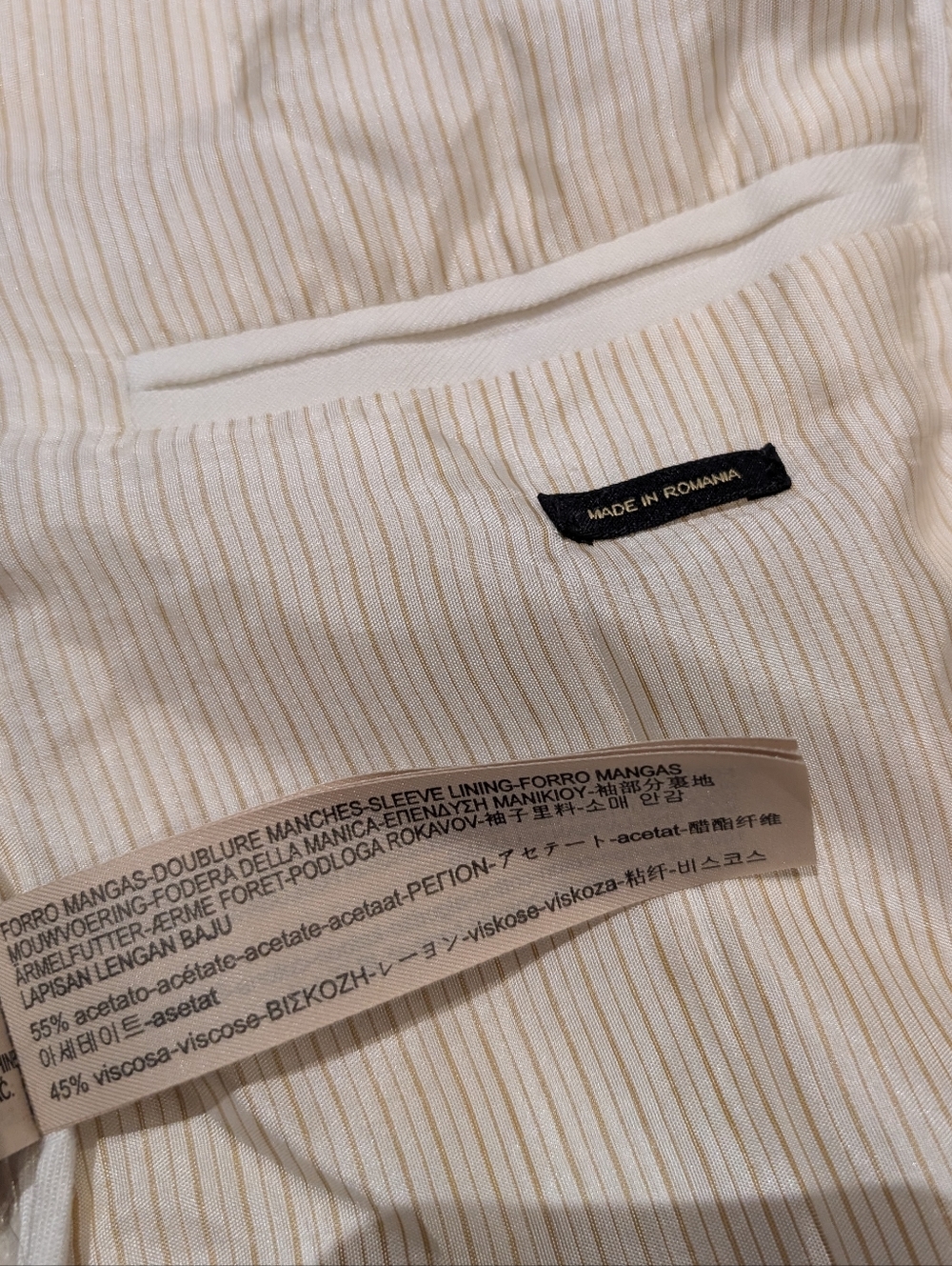Massimo Dutti Cream Knit Blazer Coat - Picture 5 of 6